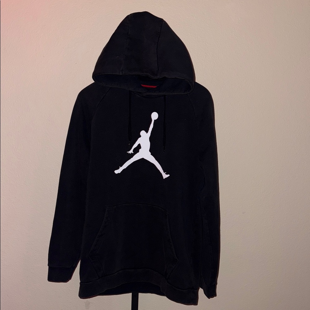 Nike Jordan Black Hoodie Sweatshirt Jumpman Graphic Standard Fit Men’s Size L